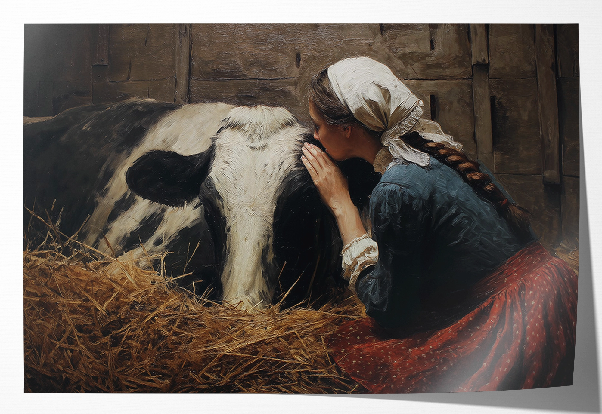 Meisje en de koe · Papier
