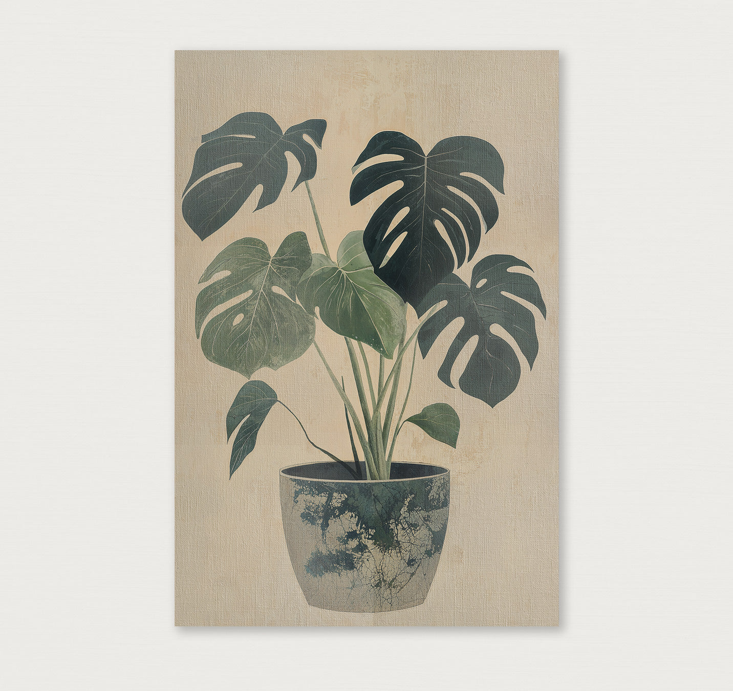 Monstera · Canvas-Poster staand-House of Posters-House of Posters