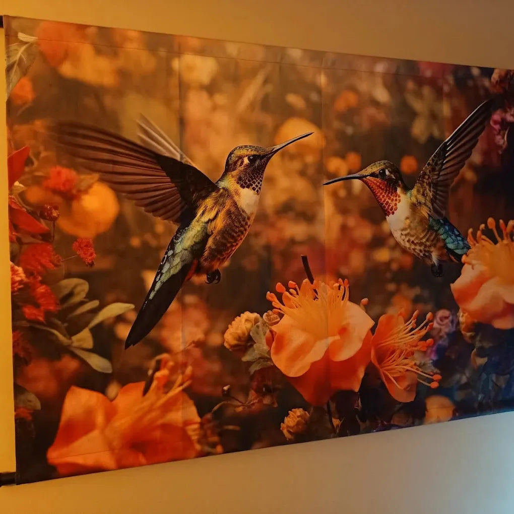 klantfoto wandkleed vogels