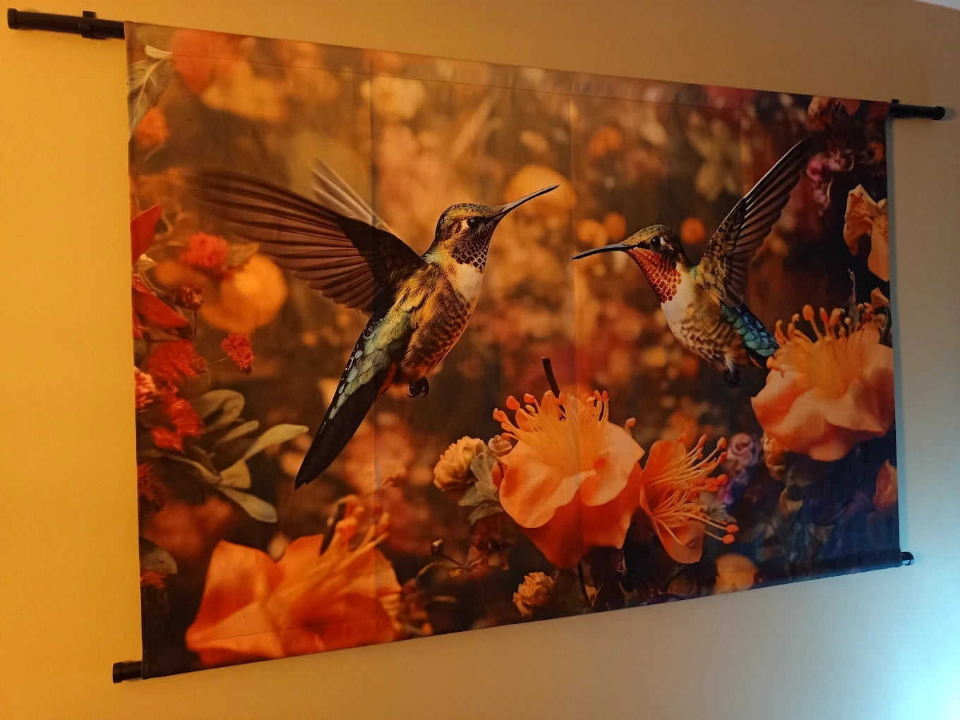 klantfoto wandkleed vogels