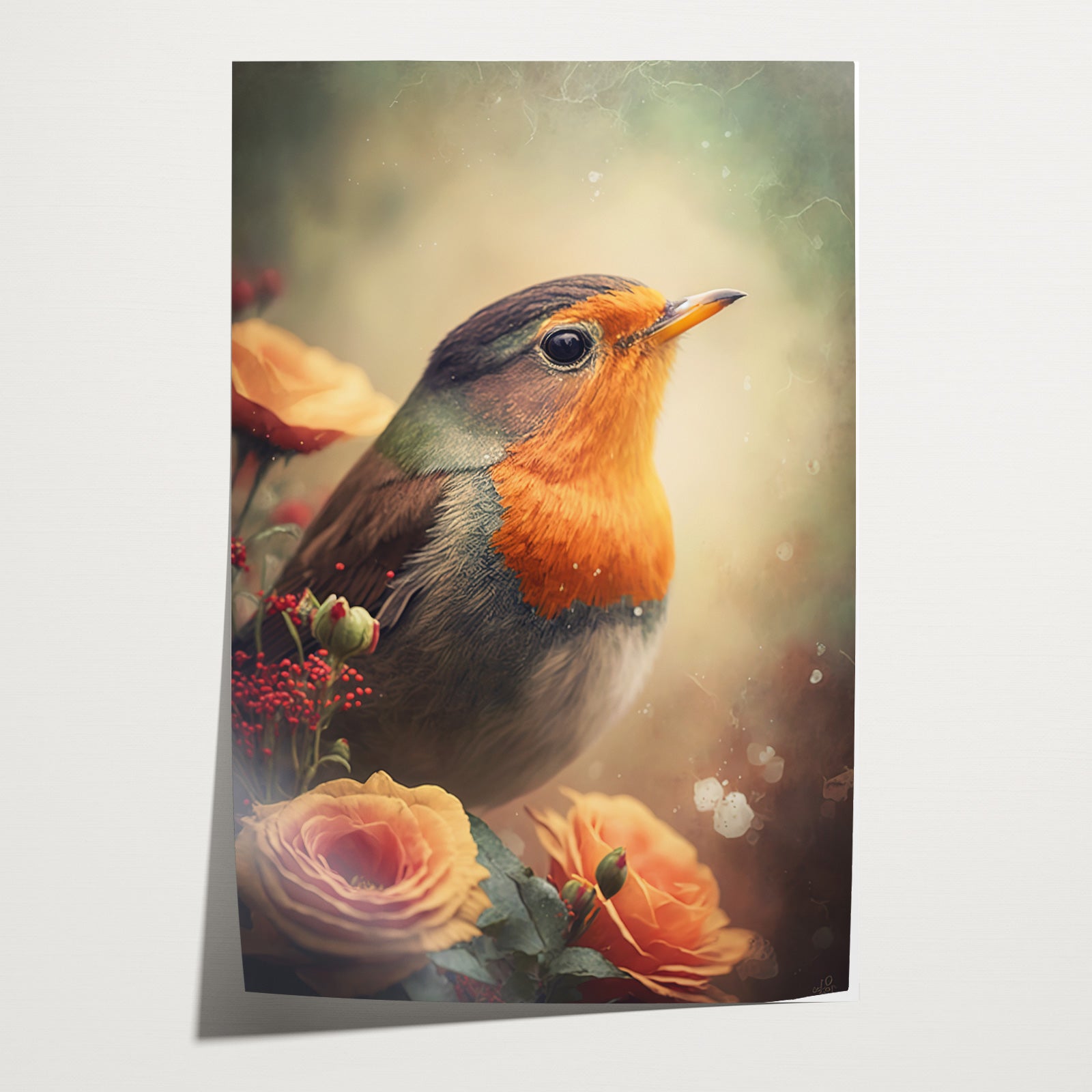 Roodborstje 2 · Papier-Poster staand-House of Posters-House of Posters