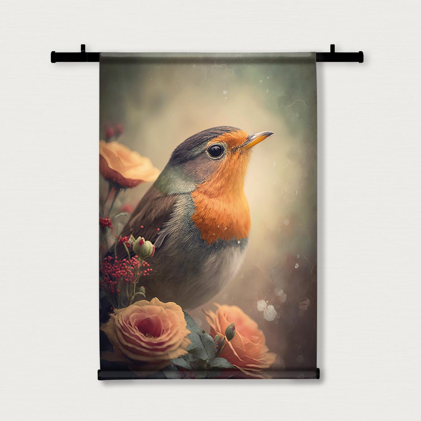 Roodborstje 2 · Wandkleed-Wandkleed-House of Posters-House of Posters