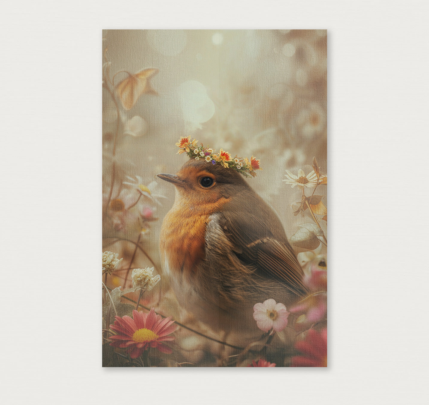 Roodborstje 3 · Canvas-Poster staand-House of Posters-House of Posters