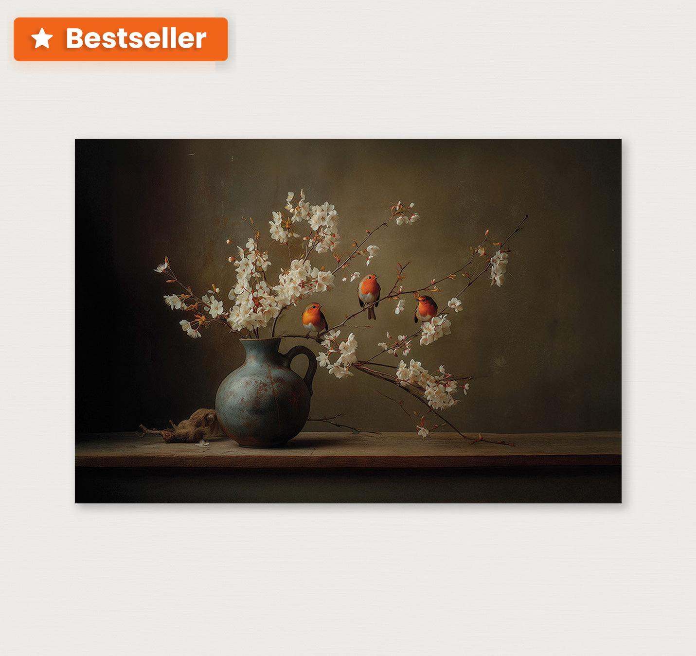 Roodborstjes-Poster liggend-House of Posters-House of Posters