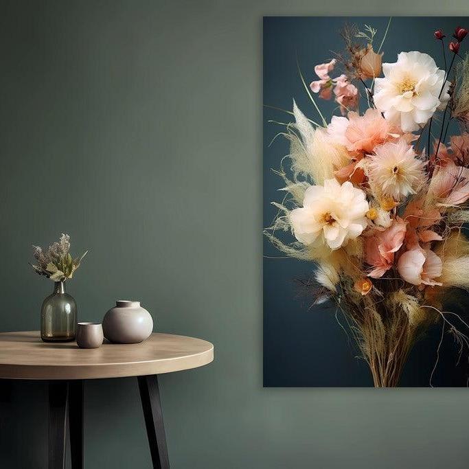 Schilderij op dibond - moderne wanddecoratie van metaal met matte finish