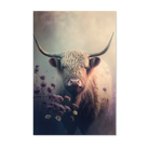Schotse hooglander 2 als staande wanddecoratie