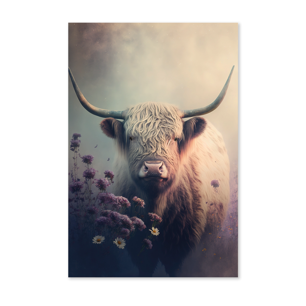 Schotse hooglander 2 als staande wanddecoratie
