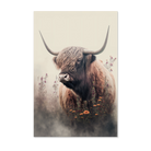 Schotse hooglander 3 als staande wanddecoratie