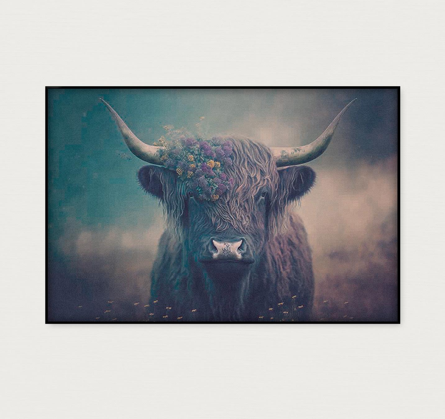 Schotse hooglander 4 · Akoestisch paneel-Poster liggend-House of Posters-House of Posters