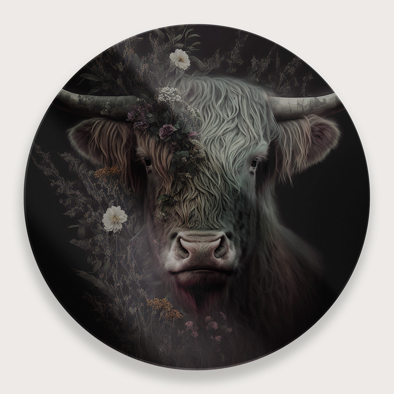 Schotse hooglander · Plexiglas-Muurcirkel-House of Posters-House of Posters