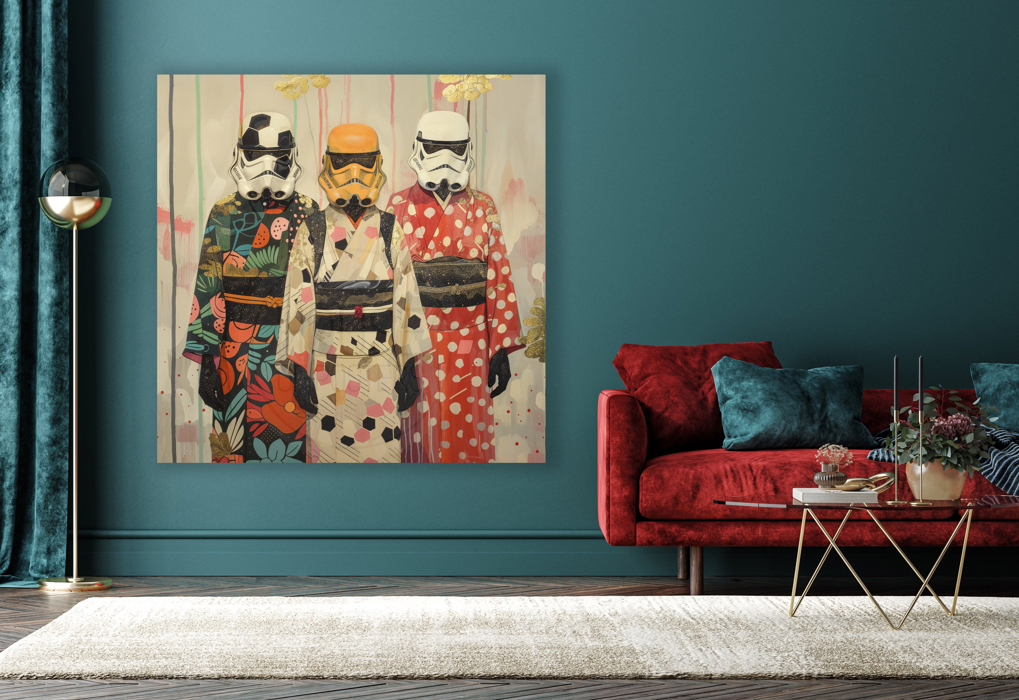 Schilderij stormtroopers in kimono