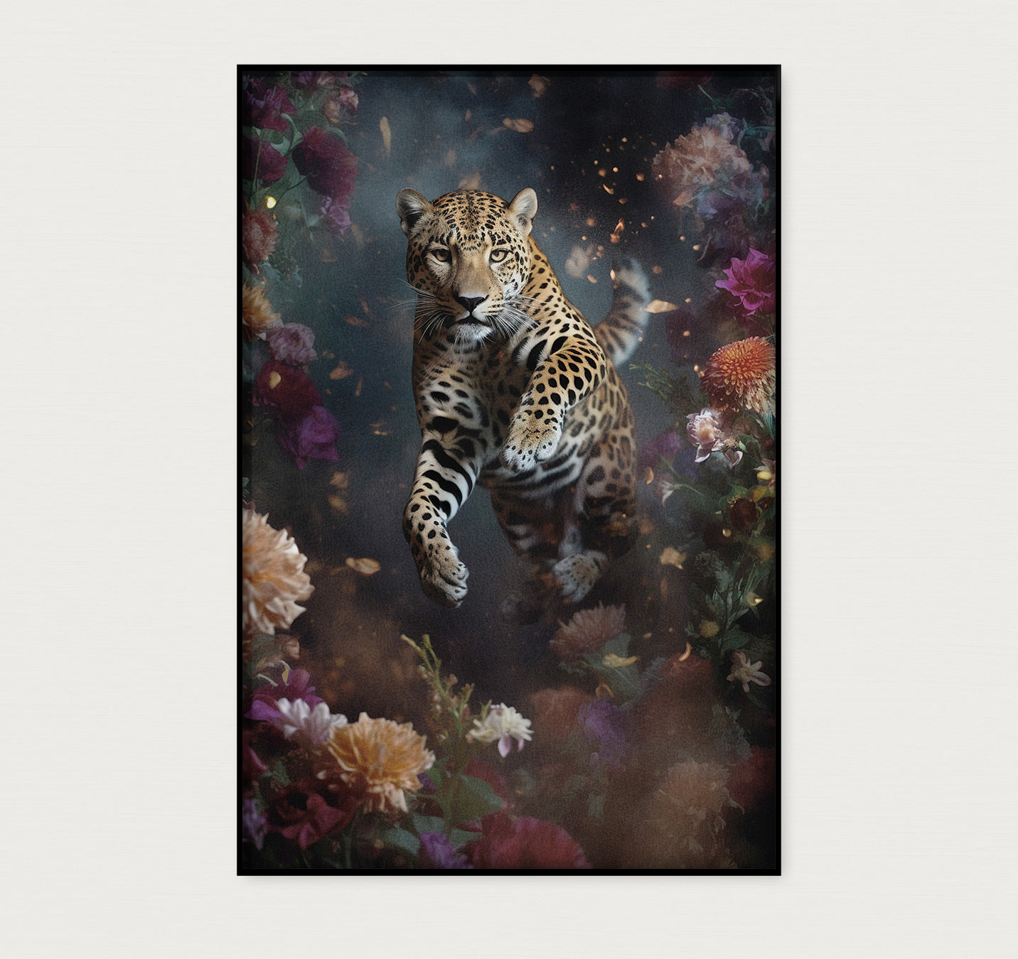 Springend Luipaard 2 · Akoestisch paneel-Poster staand-House of Posters-House of Posters