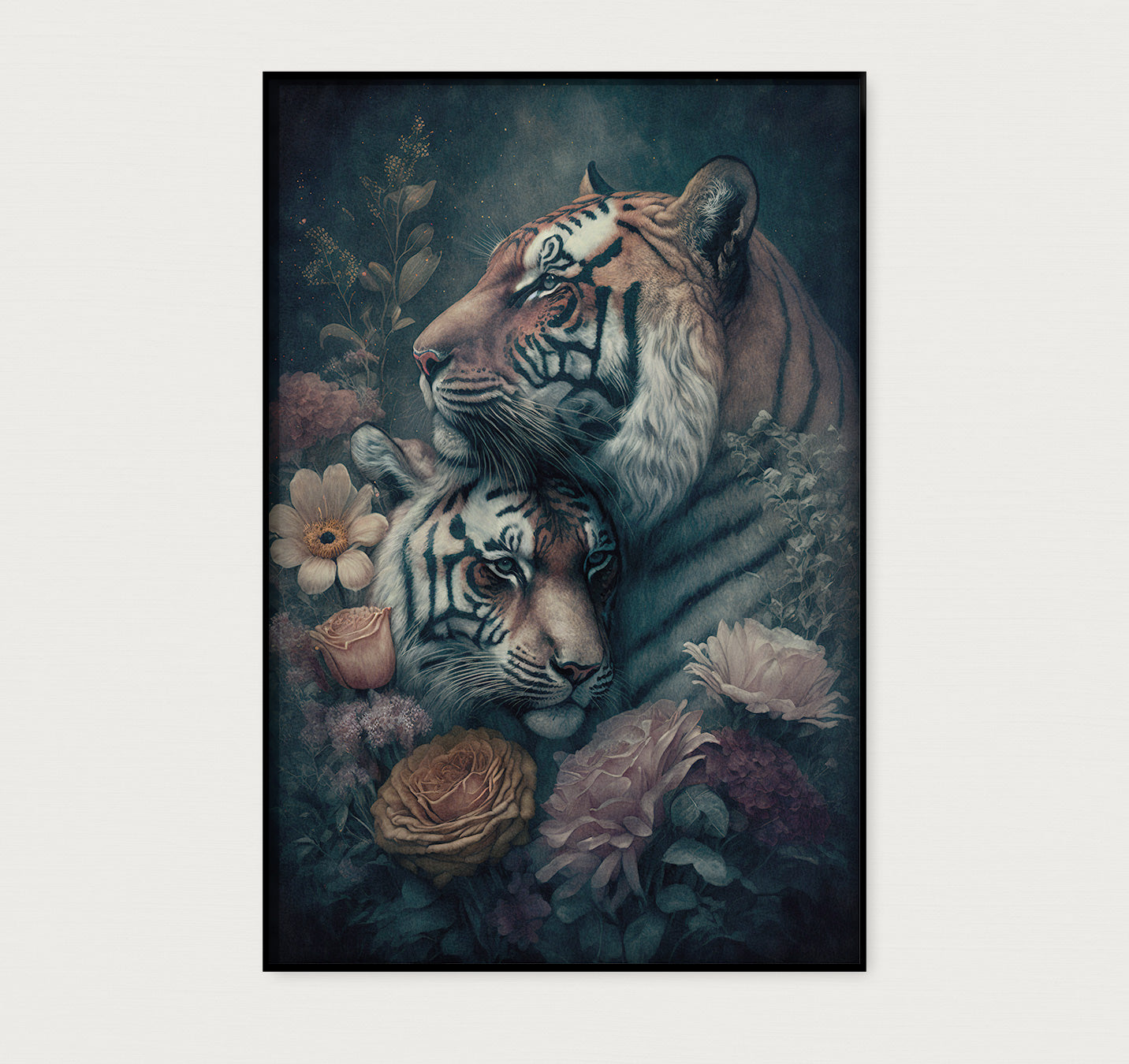 Tijger Couple · Akoestisch paneel-Poster staand-House of Posters-House of Posters