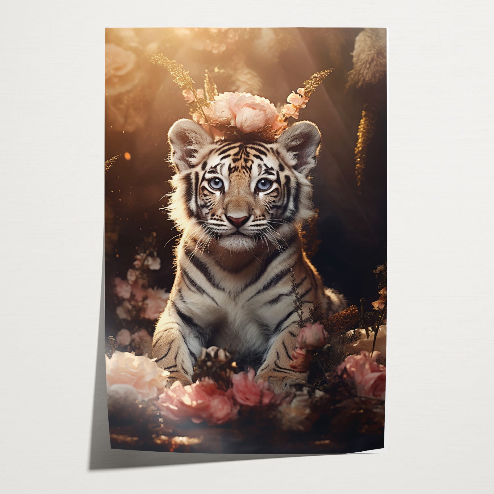 Tijger jong · Papier-Poster staand-House of Posters-House of Posters