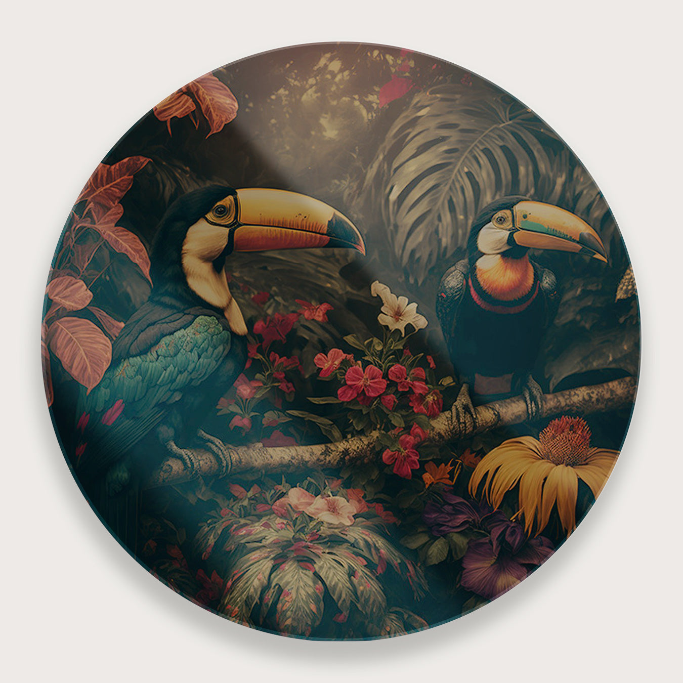 Toekans 2 · Plexiglas-Muurcirkel-House of Posters-House of Posters