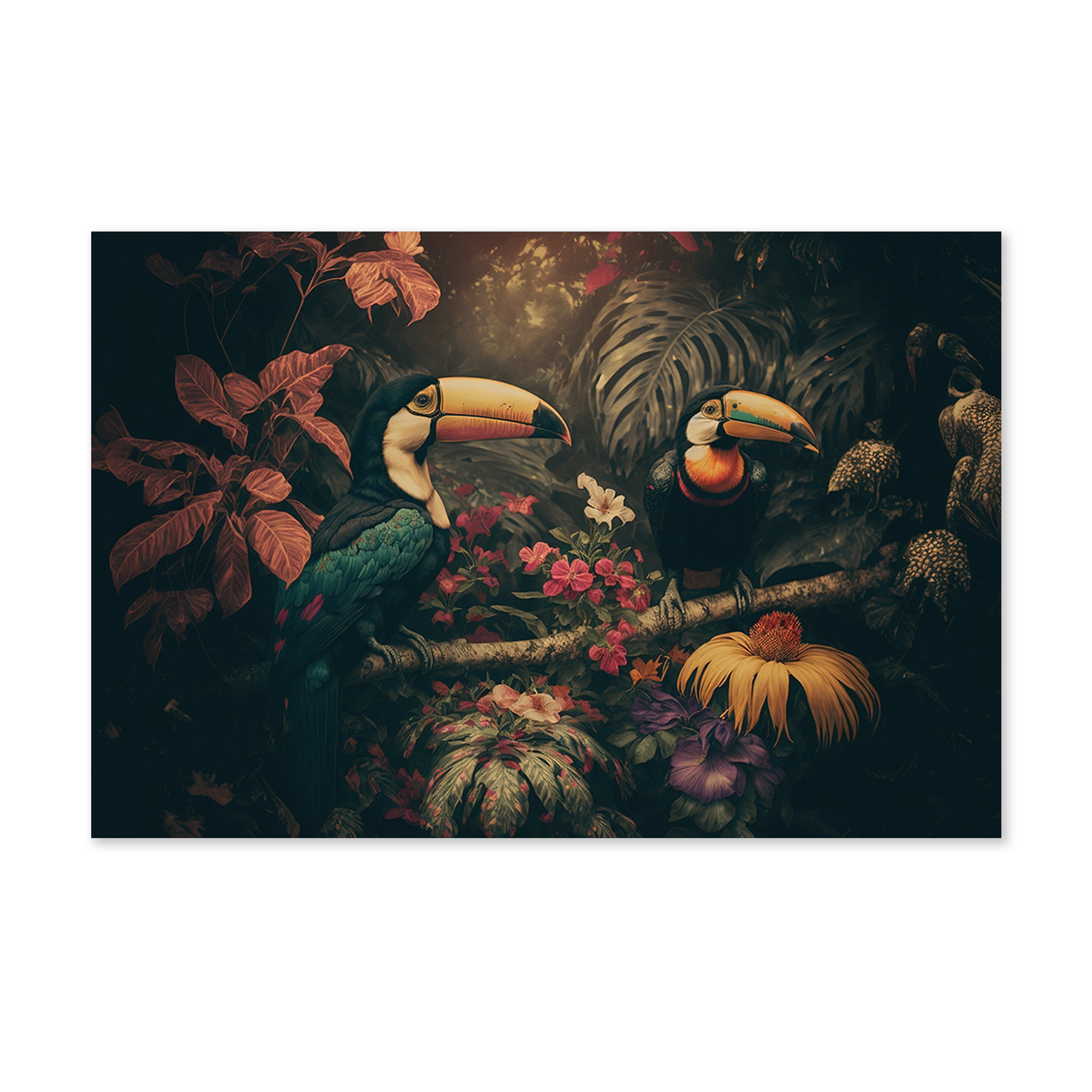Toekans 2 als liggende wanddecoratie