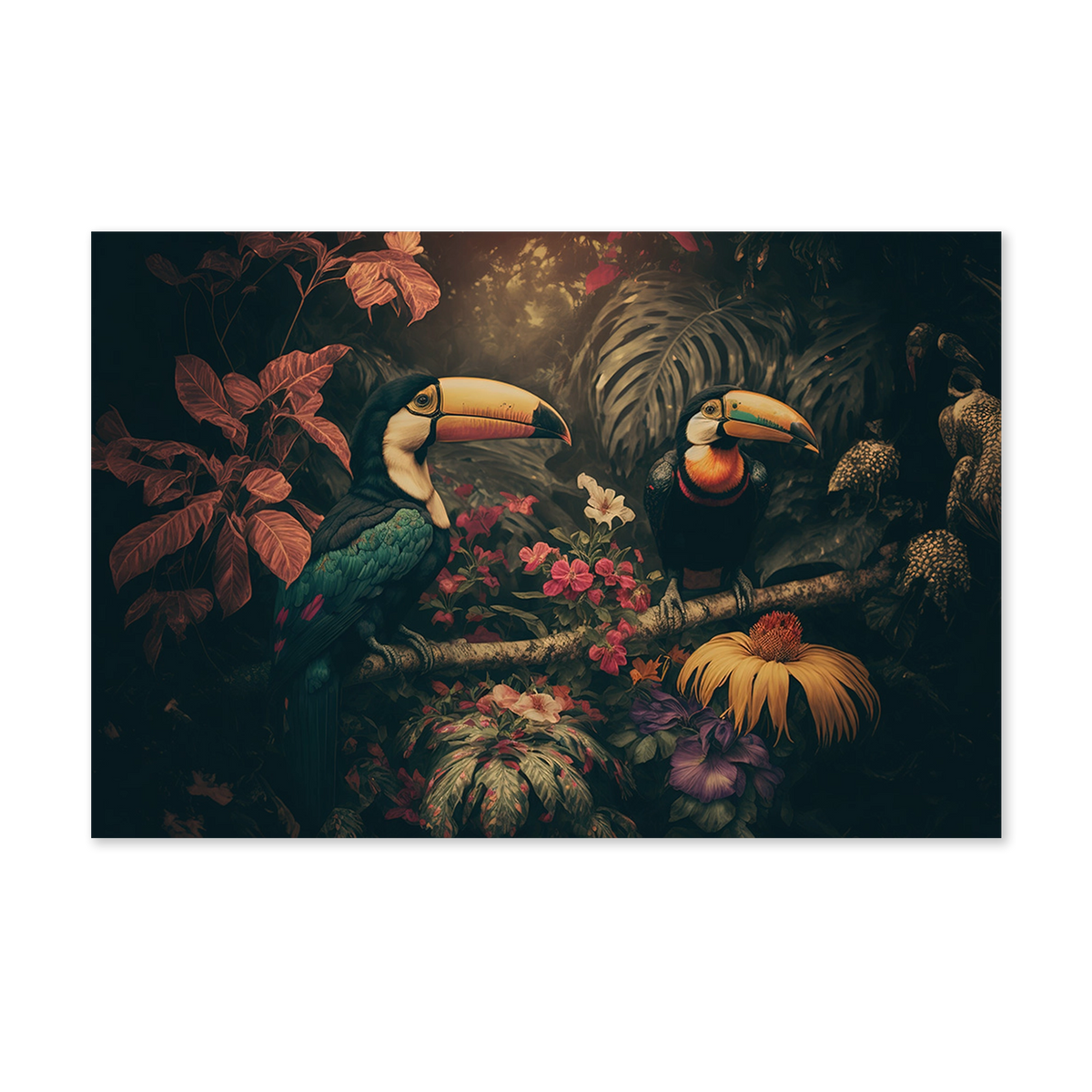 Toekans 2 als liggende wanddecoratie