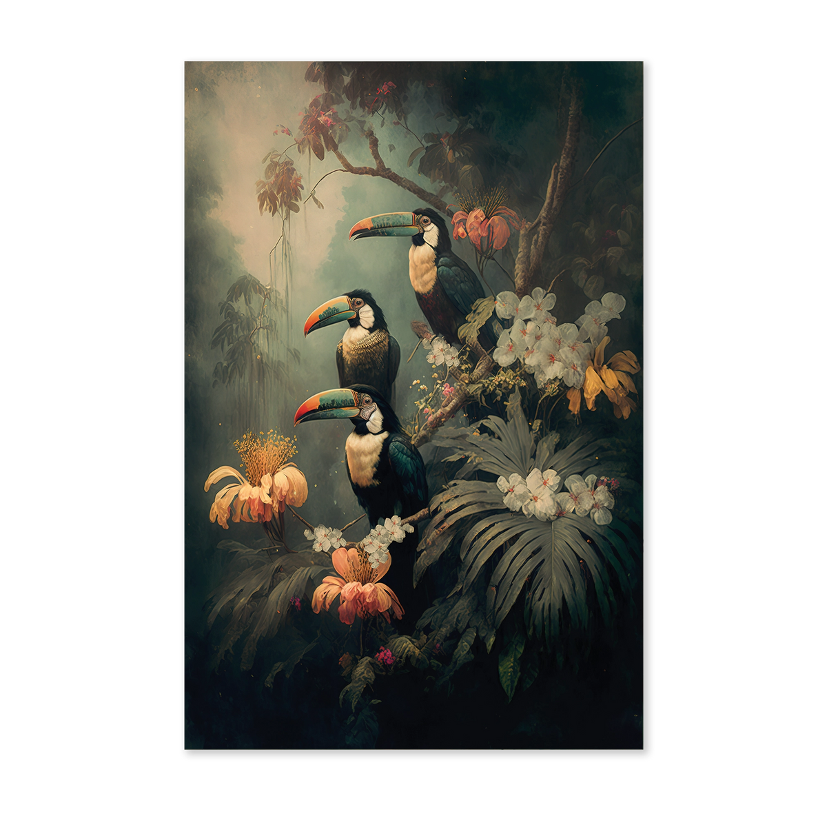 Toekans als staande wanddecoratie