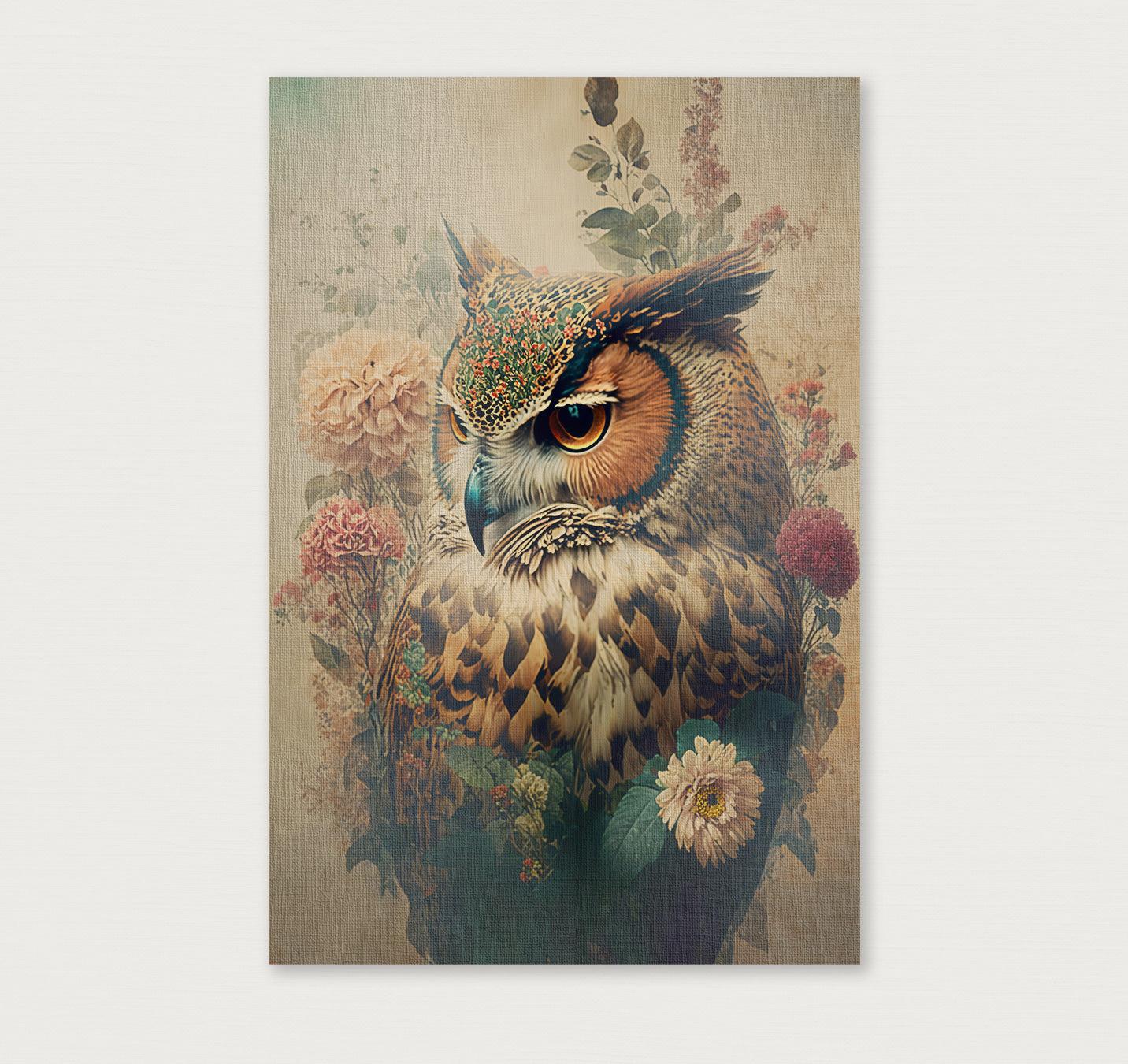 Uil 2 · Canvas-Poster staand-House of Posters-House of Posters