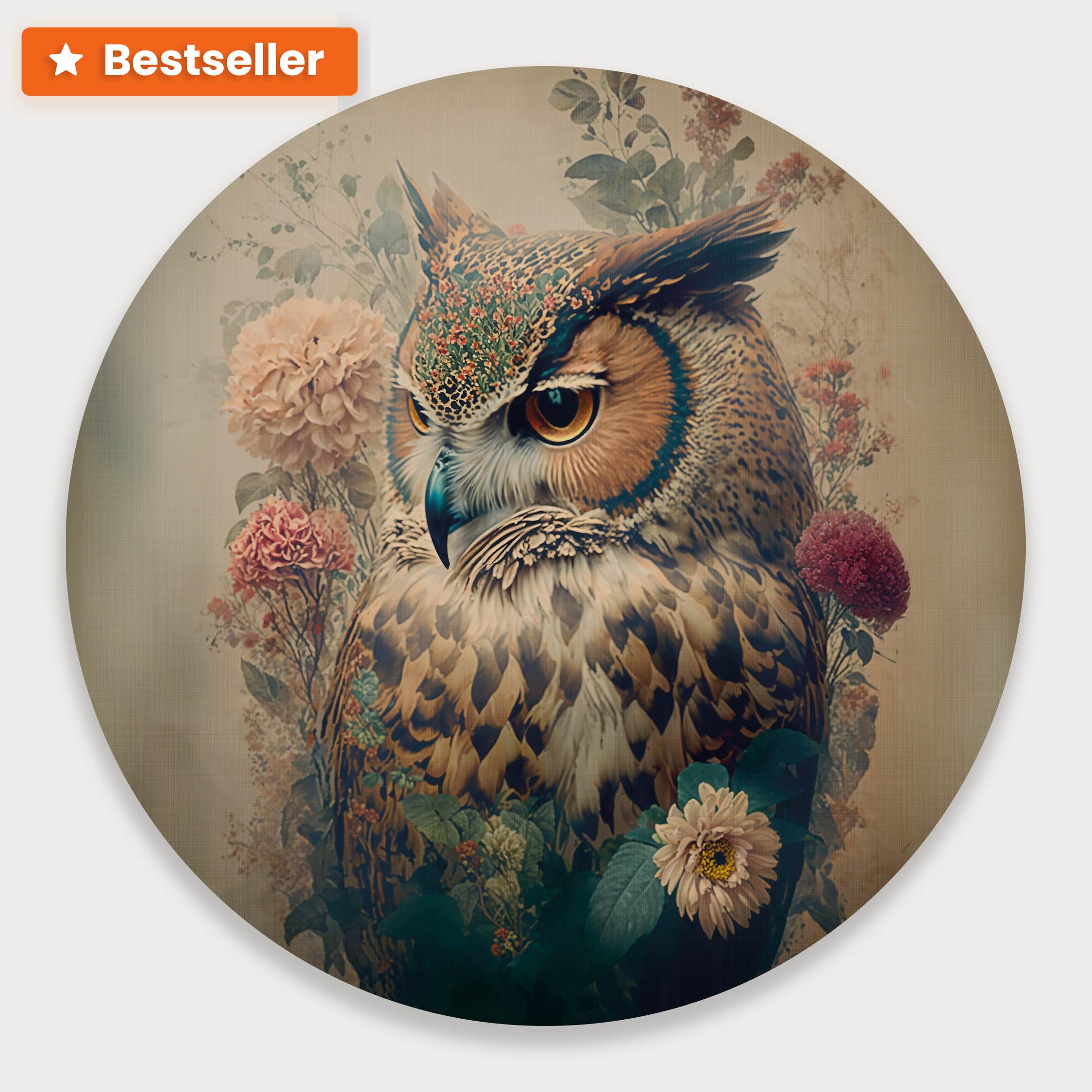 Uil 2 · Muurcirkel-Muurcirkel-House of Posters-House of Posters