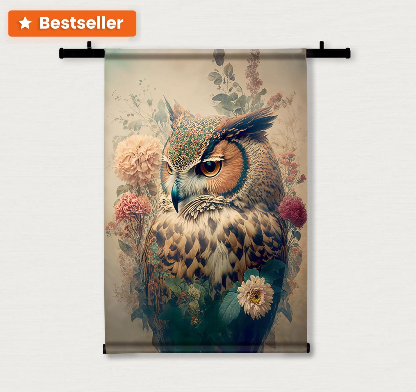 Uil 2 | Wandkleed | Mezo | 120x180 cm | Tweedekans-Wandkleed-House of Posters-House of Posters