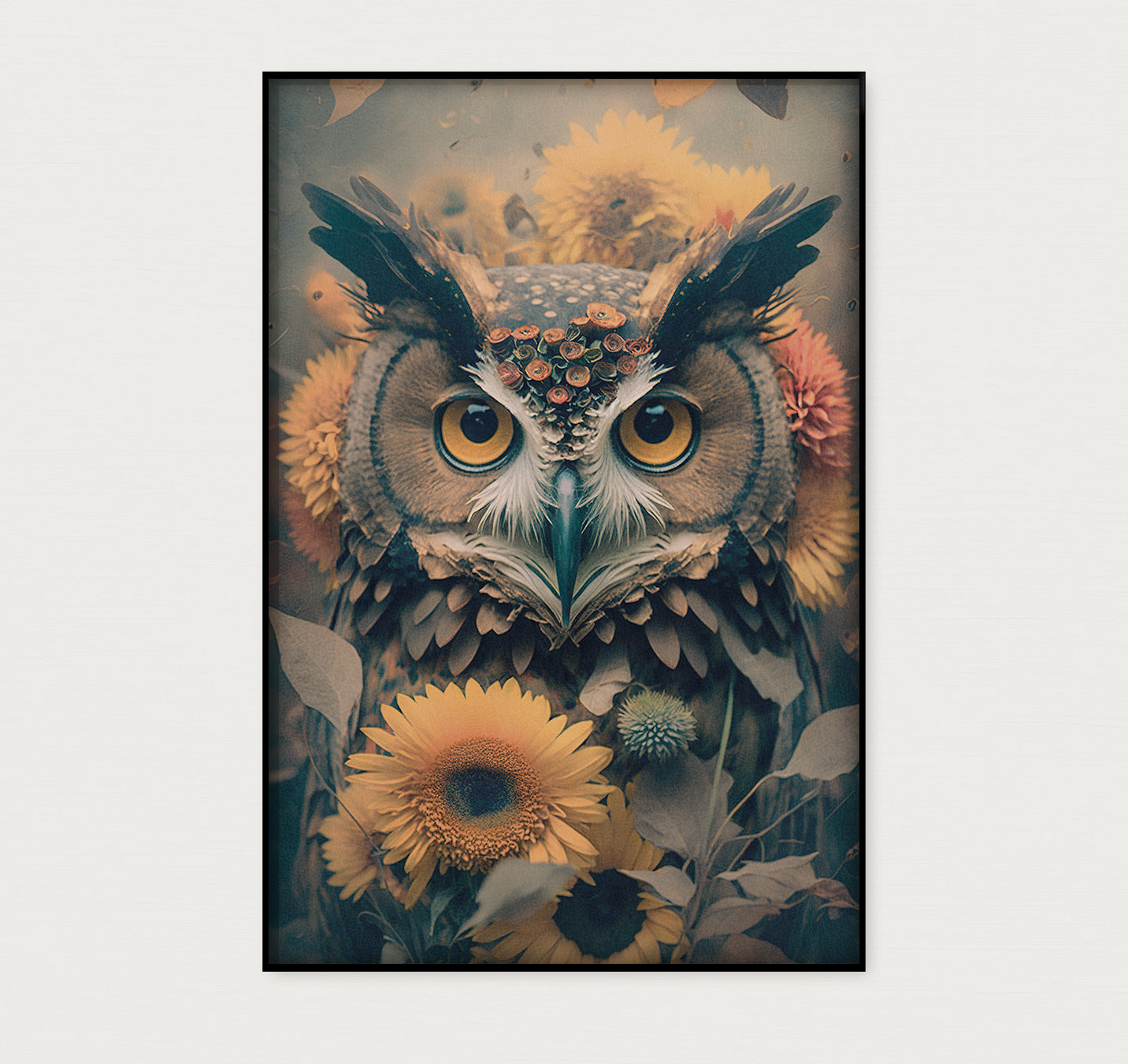 Uil 4 · Akoestisch paneel-Poster staand-House of Posters-House of Posters