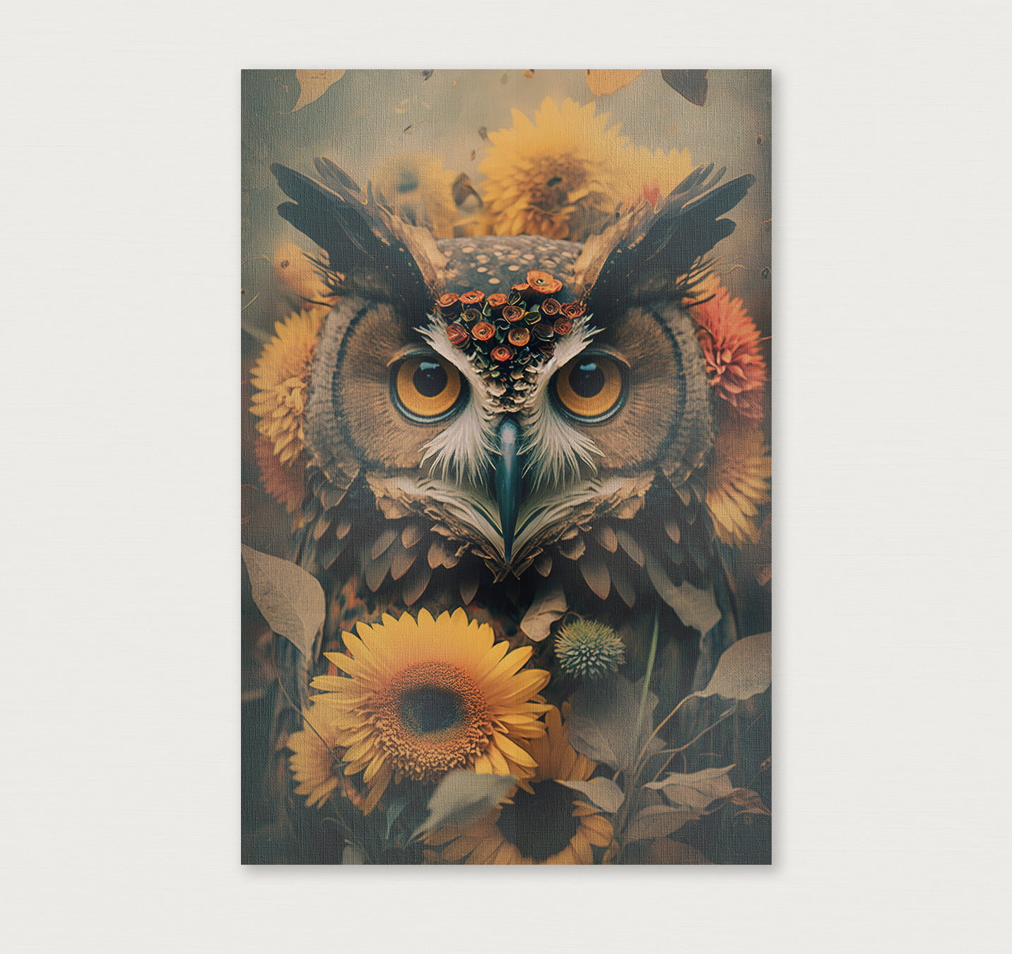 Uil 4 · Canvas-Poster staand-House of Posters-House of Posters