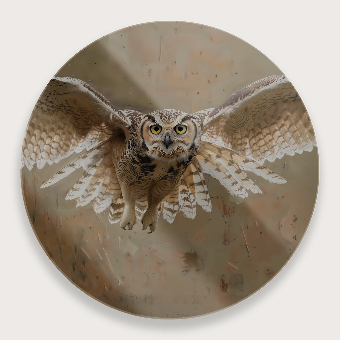 Uil 9 · Plexiglas-Muurcirkel-House of Posters-House of Posters