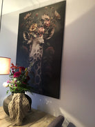 klantfoto schilderij giraffe