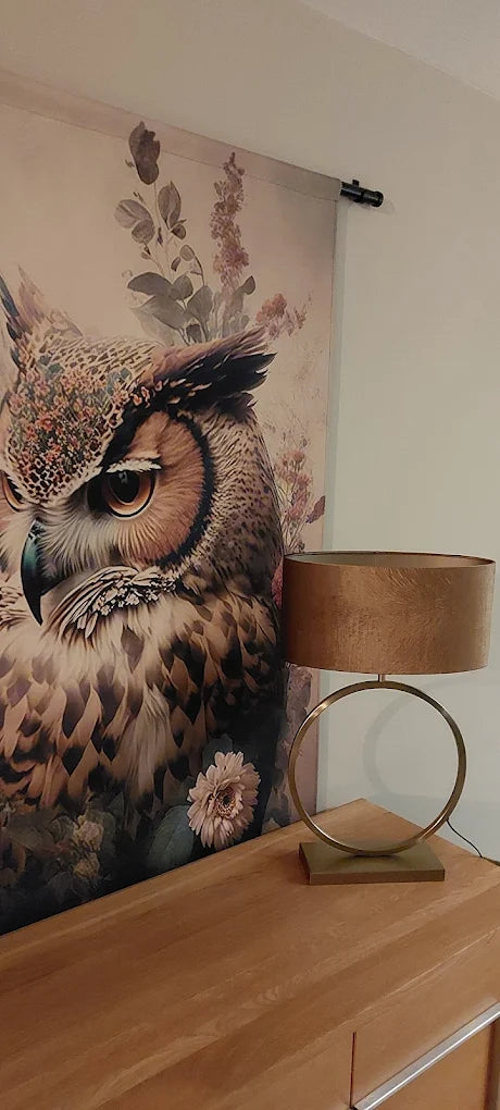 klantfoto wandkleed met uil