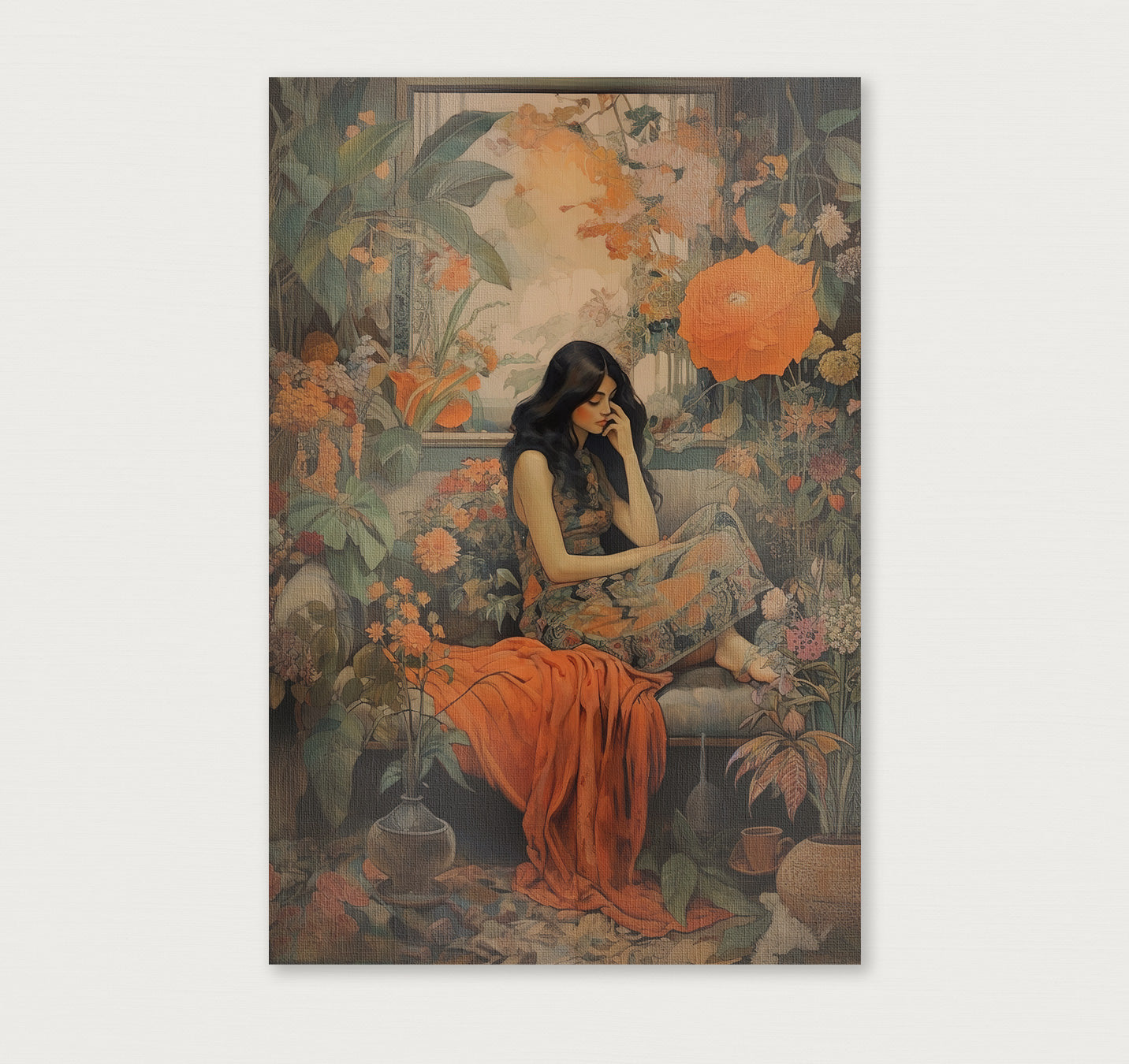 Vrouw 2 · Canvas-Poster staand-House of Posters-House of Posters