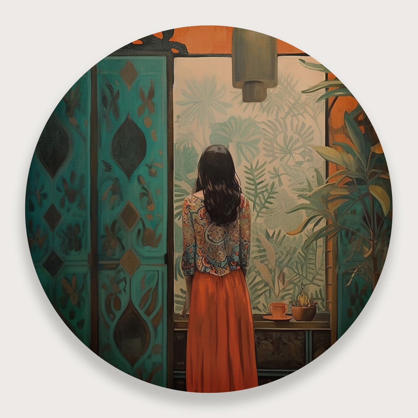 Vrouw · Muurcirkel-Muurcirkel-House of Posters-House of Posters