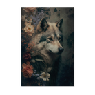 Wolf als staande wanddecoratie