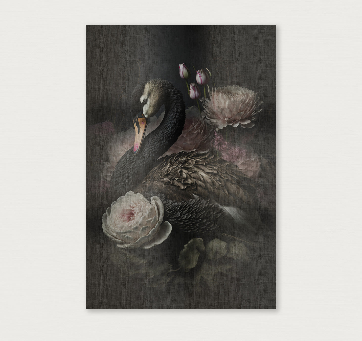 Zwarte zwaan · Canvas-Poster staand-House of Posters-House of Posters