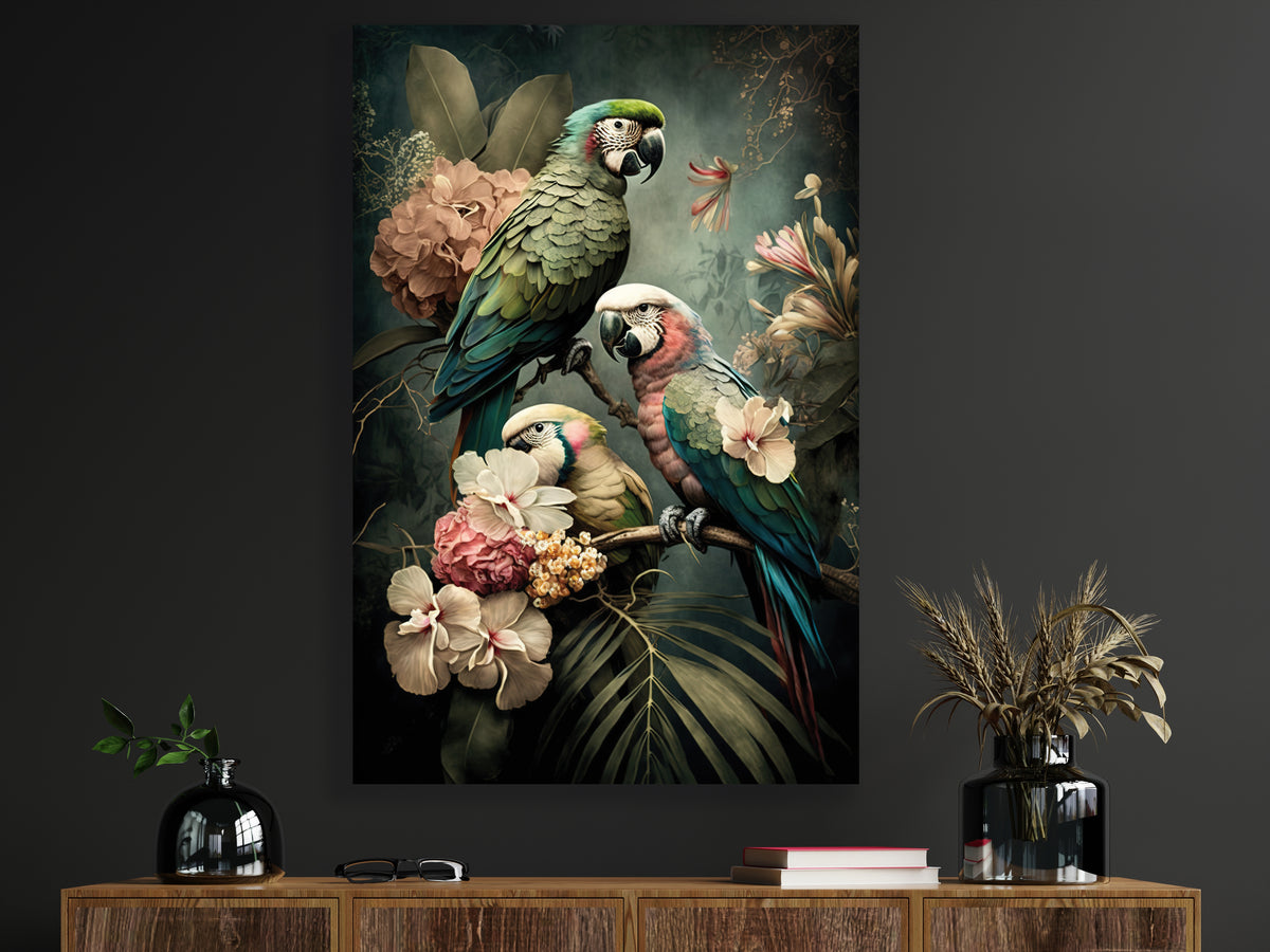 Floral Parrots 3 | Staand